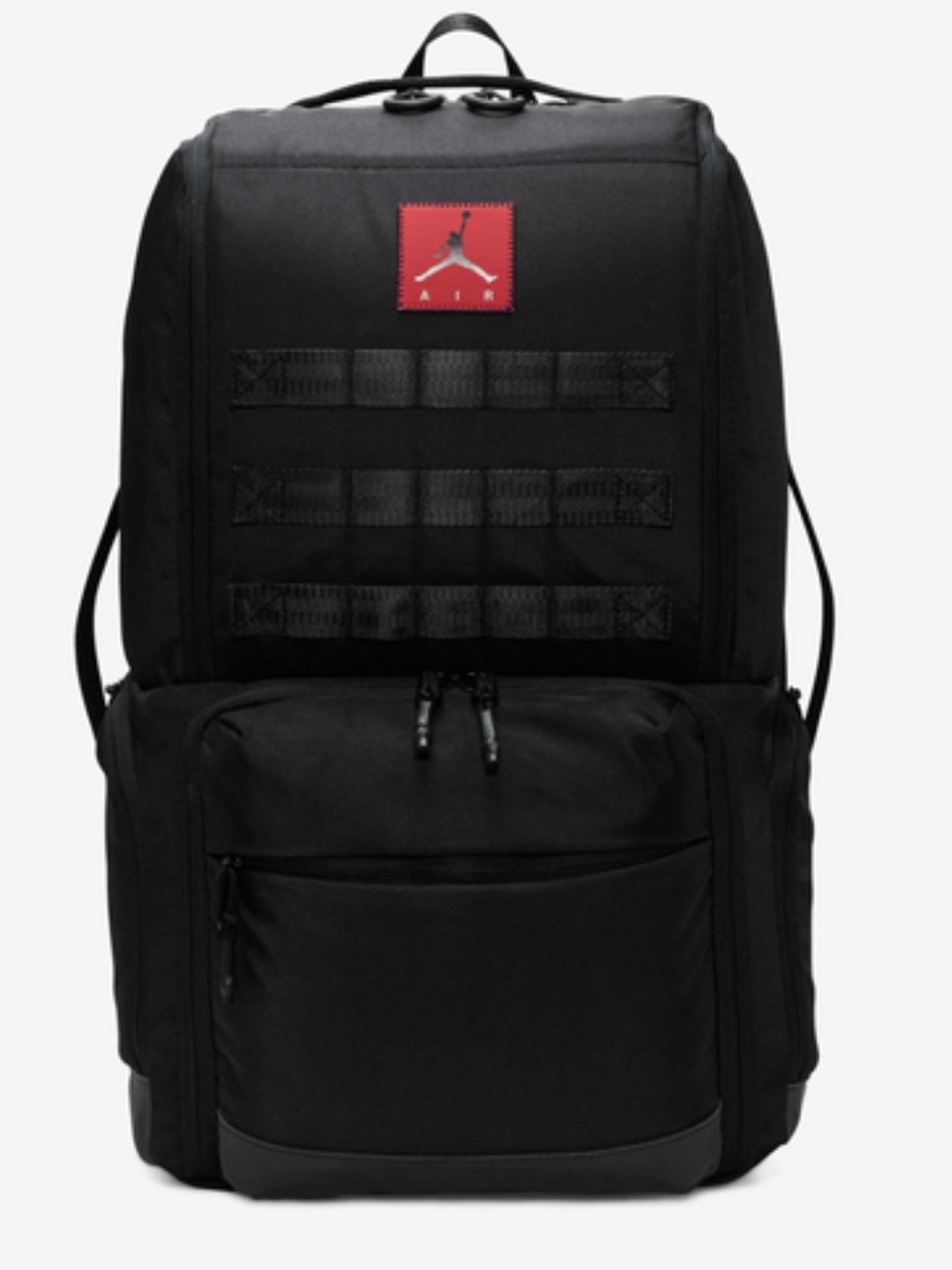 Jordan Black Backpack with Red Jumpman Patch